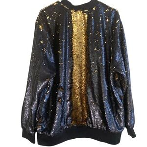 Rebel Wilson Women’s Sequin Jacket Black/Gold XXL